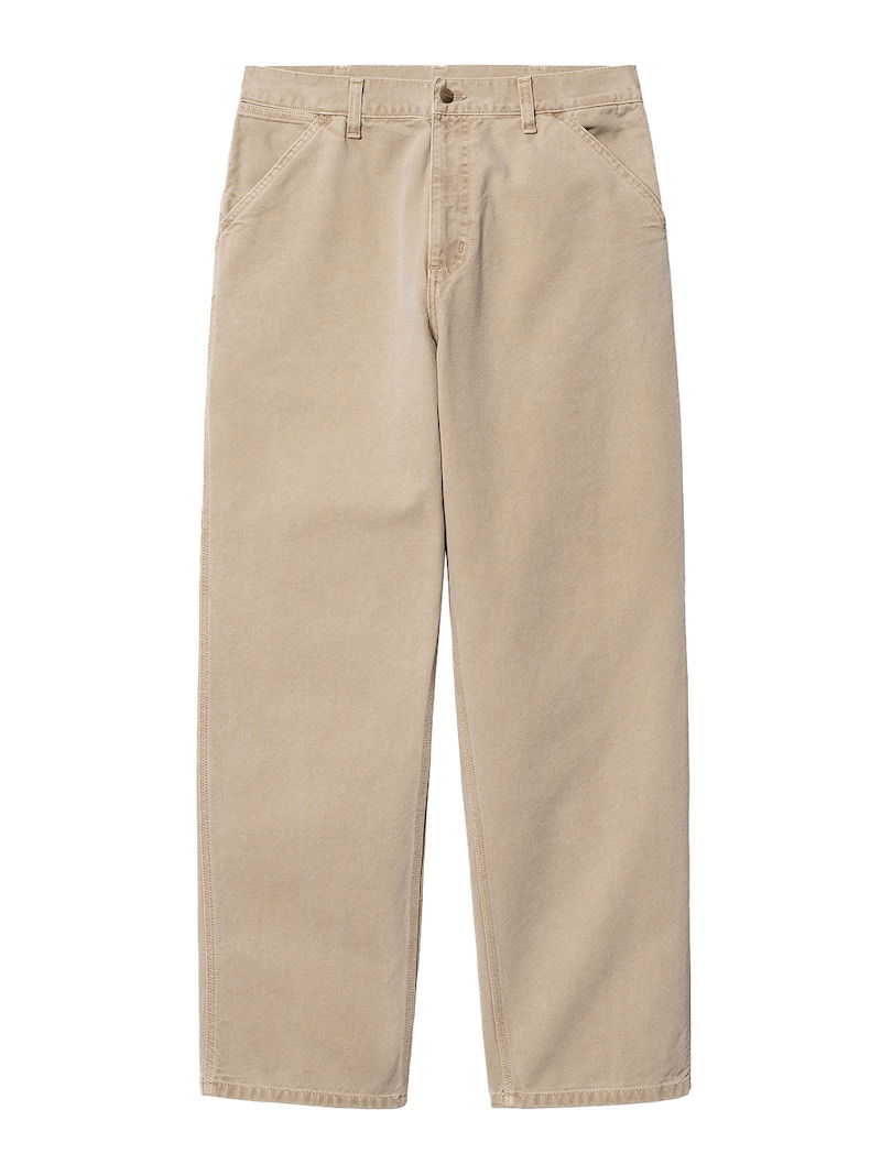Hlače Carhartt WIP Single Knee Dearborn Canvas 12oz Relaxed Straight Fit Pants Dusty Bež | I026463_07E_FH