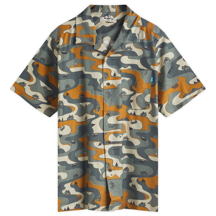Košulja KAVU Bainbridge Camp Collar Vacation Shirt Dream Van Glen Siva | 5247-2578
