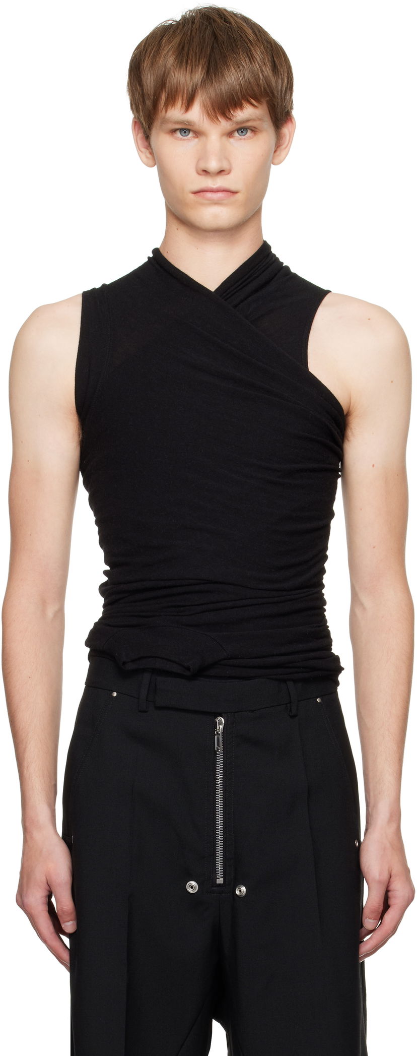 Majica bez rukava Rick Owens Rick Owens Concordians Hollywood Banana Tank Top Crna | RU02E1159 JR
