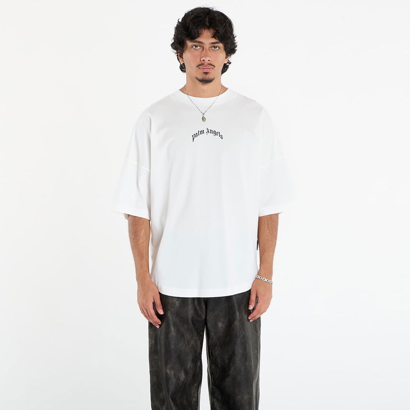 Majica kratkih rukava Palm Angels Palm Angels Back Curved Logo Over Tee Bijela | PMAA10BF25JER0010310