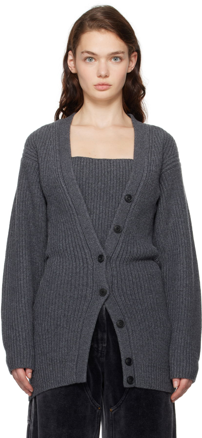 Džemper Alexander Wang Cardigan Siva | 1KC4241004