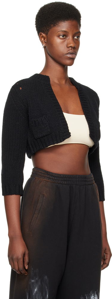 Džemper We11done Patch Pocket Cropped Cardigan Crna | WD-KC0-24-645-W-BK, 1