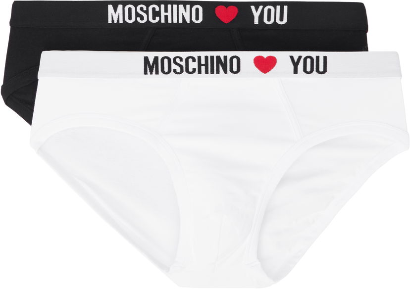 Gaćice Moschino Moschino 'My Valentine' Two-Pack Briefs Bijela | 251V11310 4402 1555