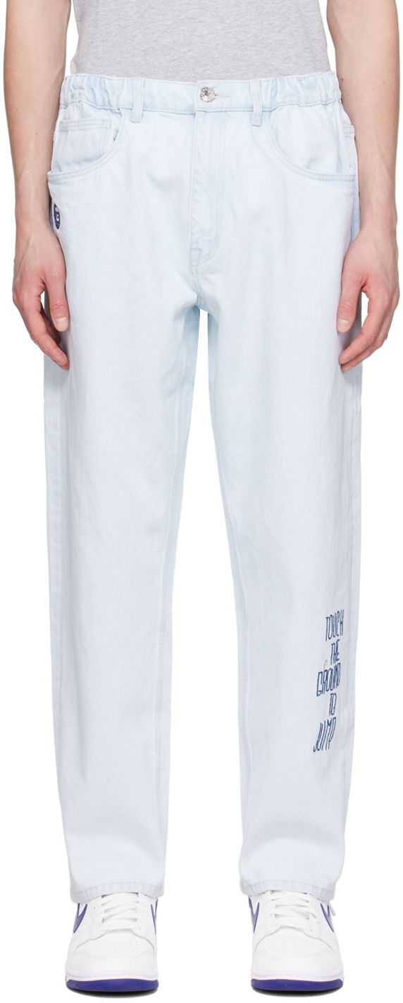 Jeans AAPE by A Bathing Ape AAPE by A Bathing Ape Drawstring Jeans Plava | AAPJNMA681XXMBLA