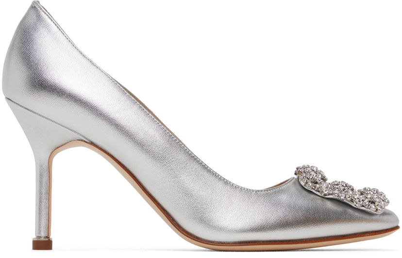 Dodaci Manolo Blahnik Manolo Blahnik Hangisi Pumps with Jewel Buckle Metalik | 223-1475