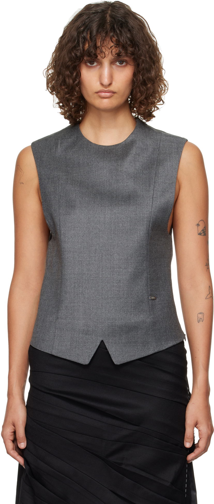 Majica bez rukava ADER ERROR Fitted Vest Top Siva | BN01FWVE0101GR