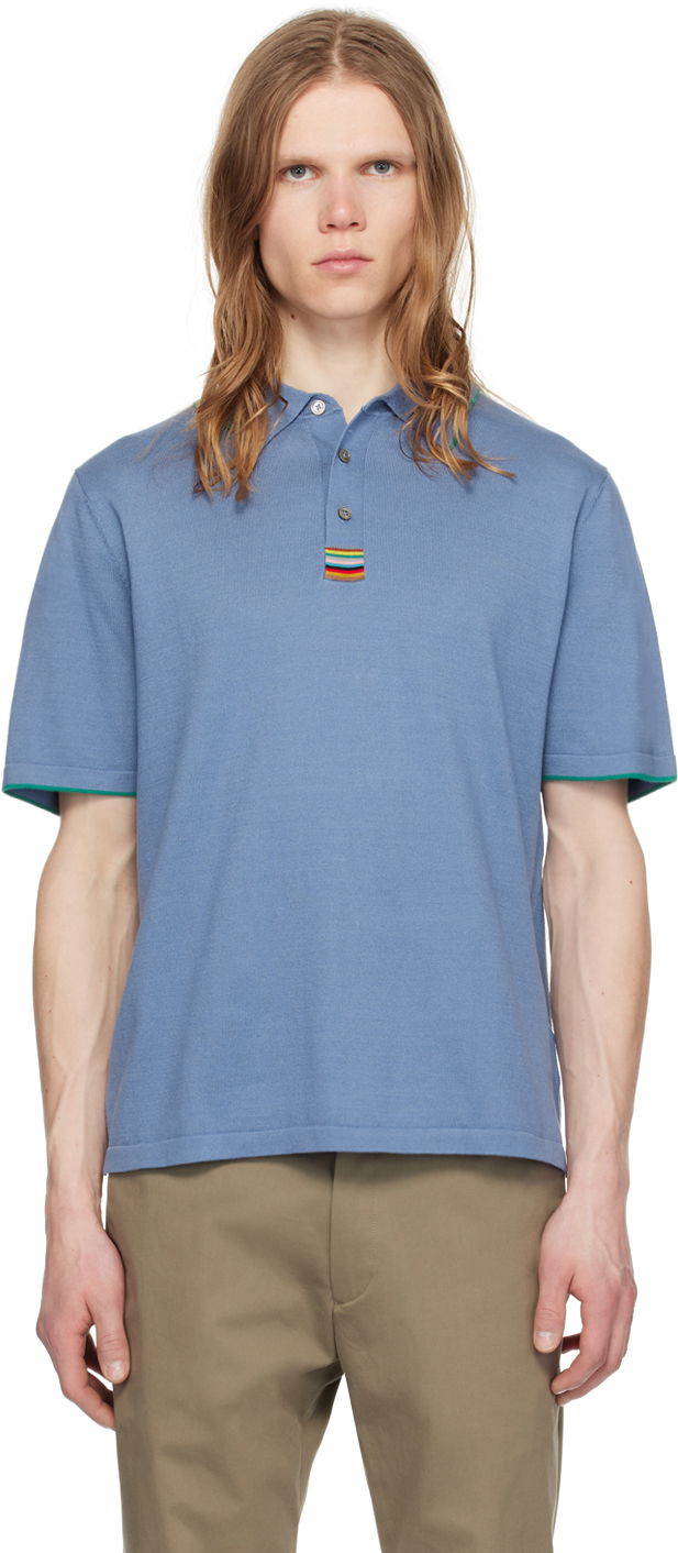Polo majica Paul Smith Paul Smith Knit Polo Plava | M1R-628Y-M02309-44