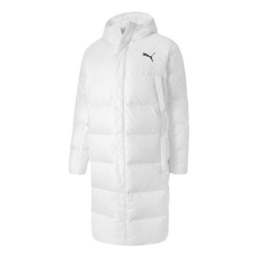 Pernata jakna Puma Long Oversized Down Jacket Bijela | 585403-02