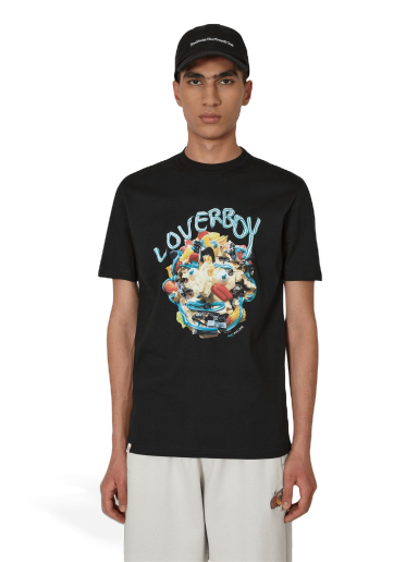 Majica kratkih rukava Charles Jeffrey Loverboy Face T-Shirt Crna | CJLAW22FT BLACK