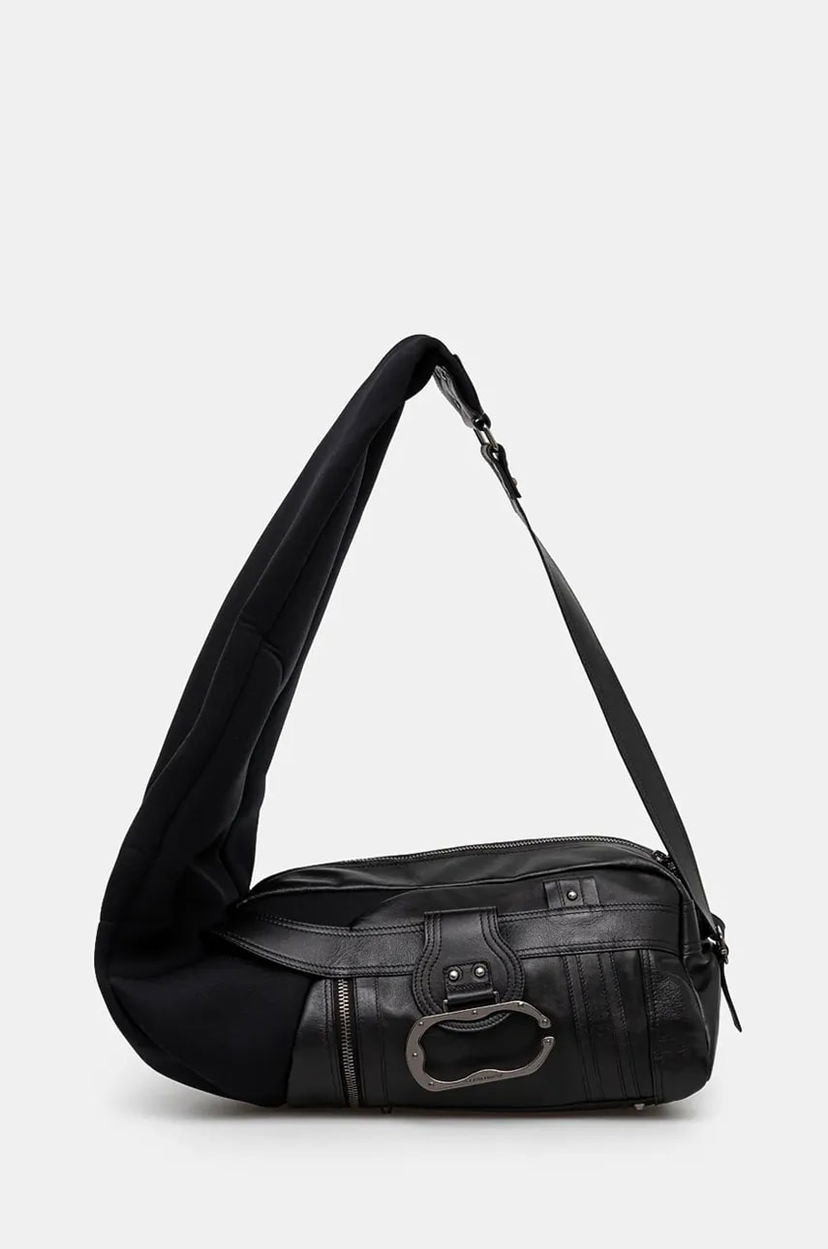 Torba za rame Ottolinger Ottolinger Neoprene Leather Bag Crna | 1272101921