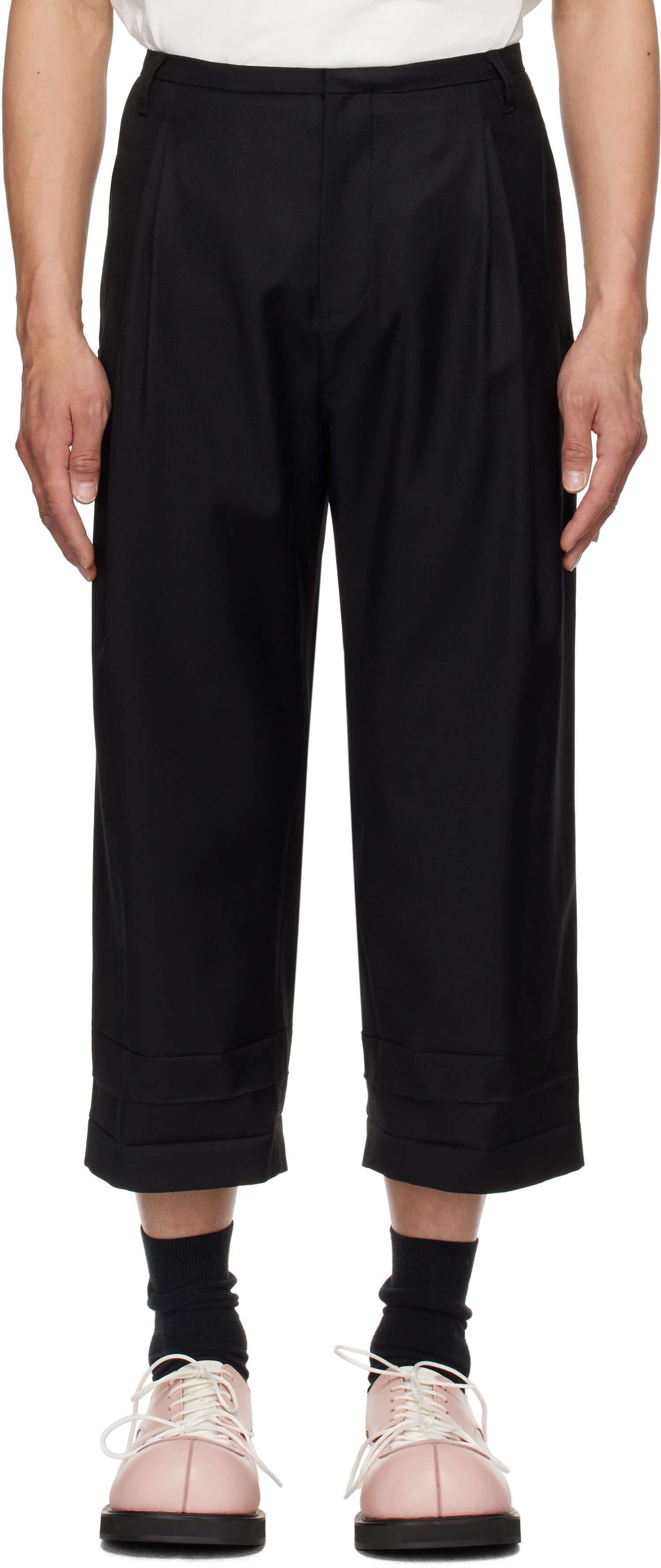 Hlače ADER ERROR ADER error Product. 82 Cropped Trousers Crna | BO01SSSA0205BK, 0