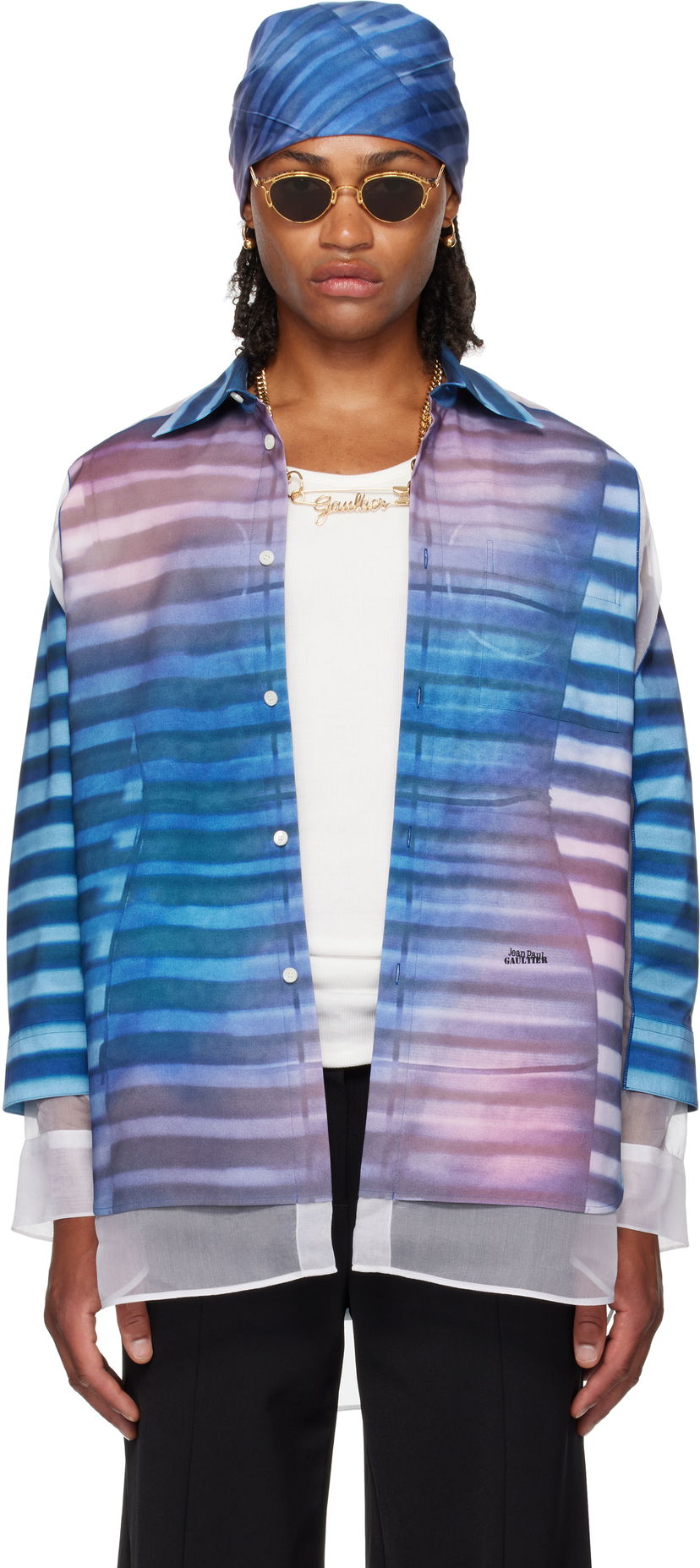 Košulja Jean Paul Gaultier Jean Paul Gaultier 'The Petit-Grand Air' Print Shirt Plava | 25/03-U-ST032-W018P-565034