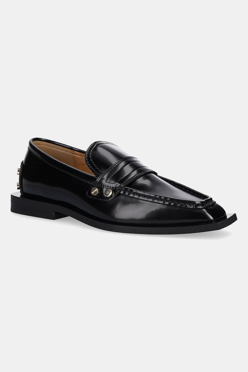 Tenisice i cipele GANNI GANNI Studs Square Toe Loafers Crna | S3178