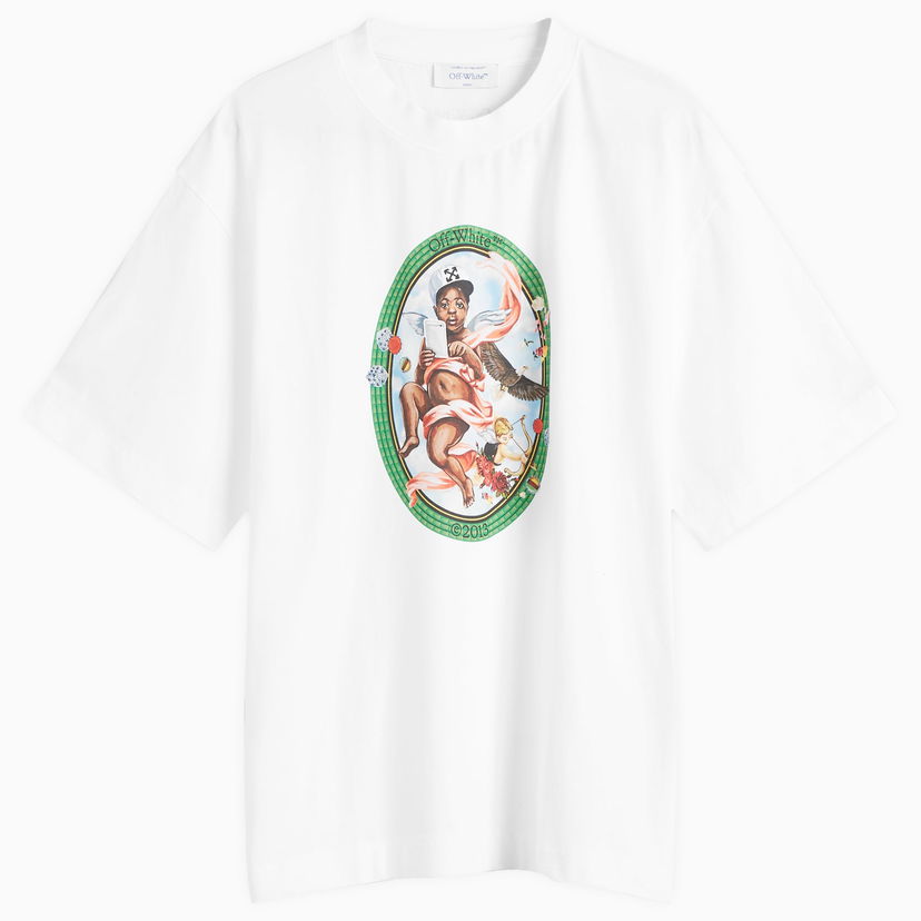 Majica kratkih rukava Off-White Fresco Oval Skate Graphic T-Shirt Bijela | OMAA120S25JER0020110