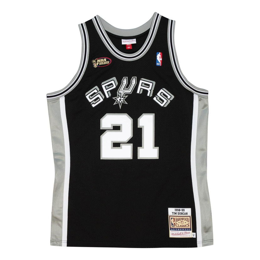 Dres Mitchell & Ness NBA San Antonio Spurs 1998-99 Tim Duncan 21 Jersey Crna | AJY4CP19169-SASBLCK98TDU