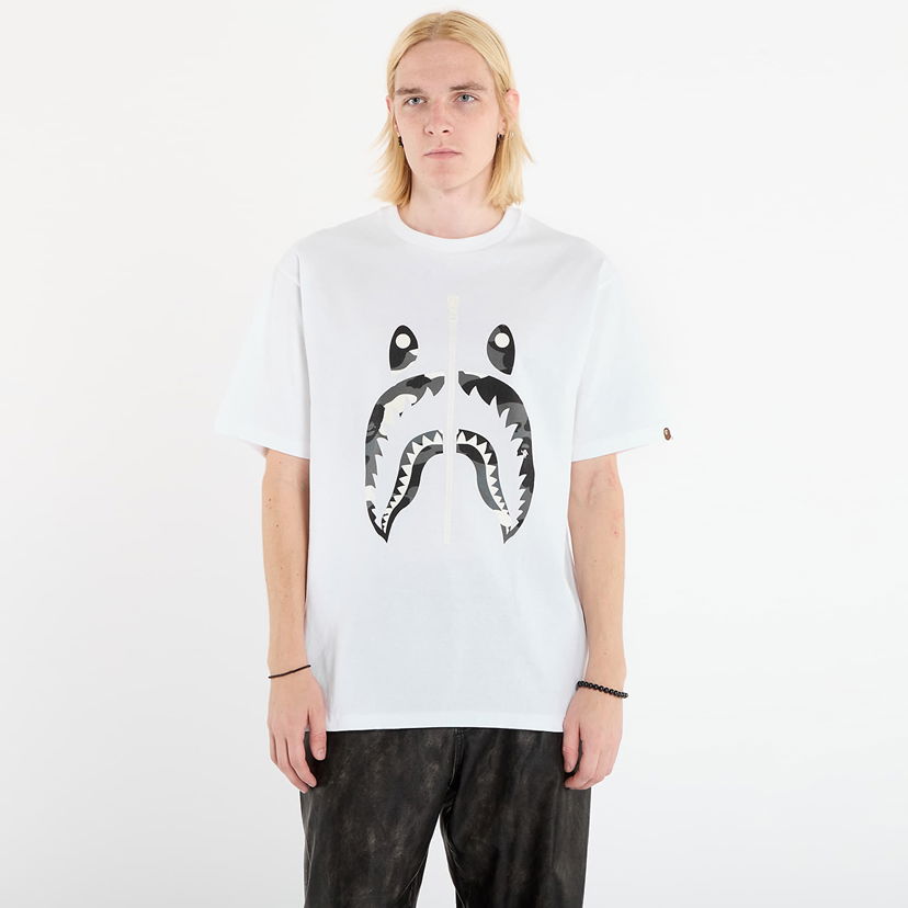 Majica kratkih rukava BAPE City Camo Shark Tee Bijela | 001TEL801027MWHT