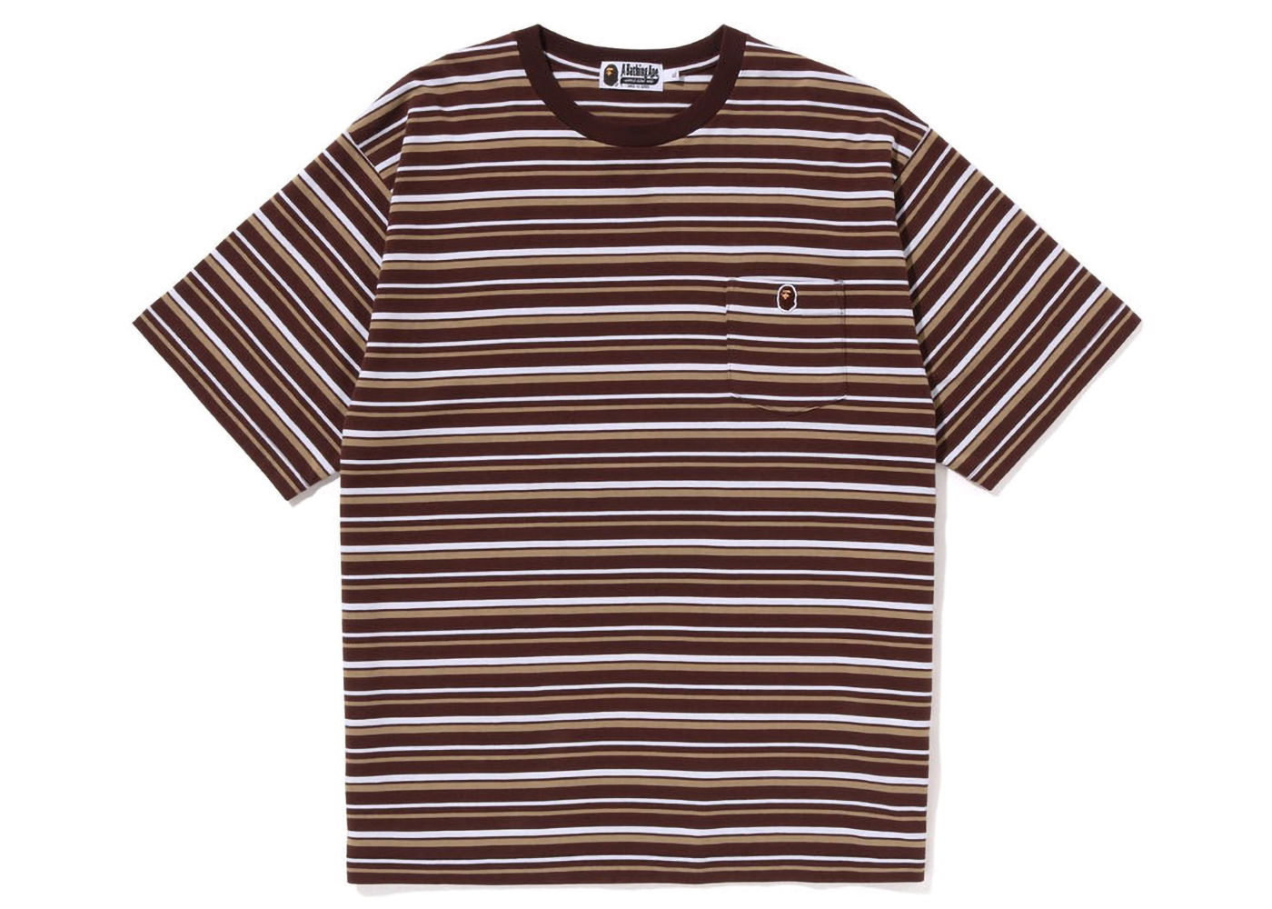 Majica kratkih rukava BAPE Hoop One Point Relaxed Fit Tee Bež | 1J30-109-002, 0