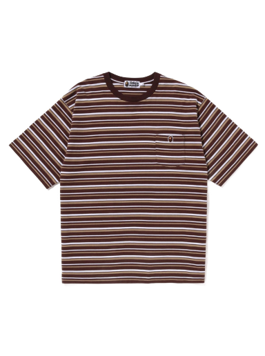 Majica kratkih rukava BAPE Hoop One Point Relaxed Fit Tee Bež | 1J30-109-002