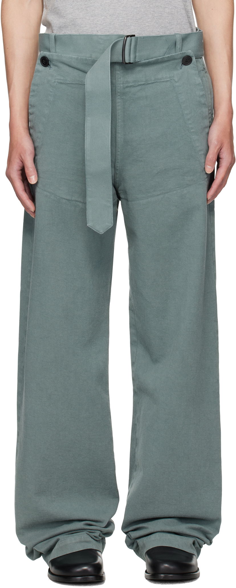 Hlače Dries Van Noten Dries Van Noten Sailor Trousers Zelena | 252-020985-2043