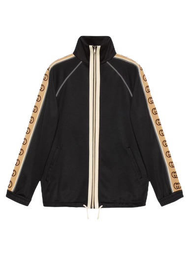 Jakna Gucci Oversize Technical Jersey Jacket Crna | 598861 XJBZ8 1082
