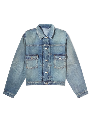 Jakna KENZO Stone Bleach Trucker Jacket Stone Dirty Blue Denim Plava | FD65DV3036B7-DY