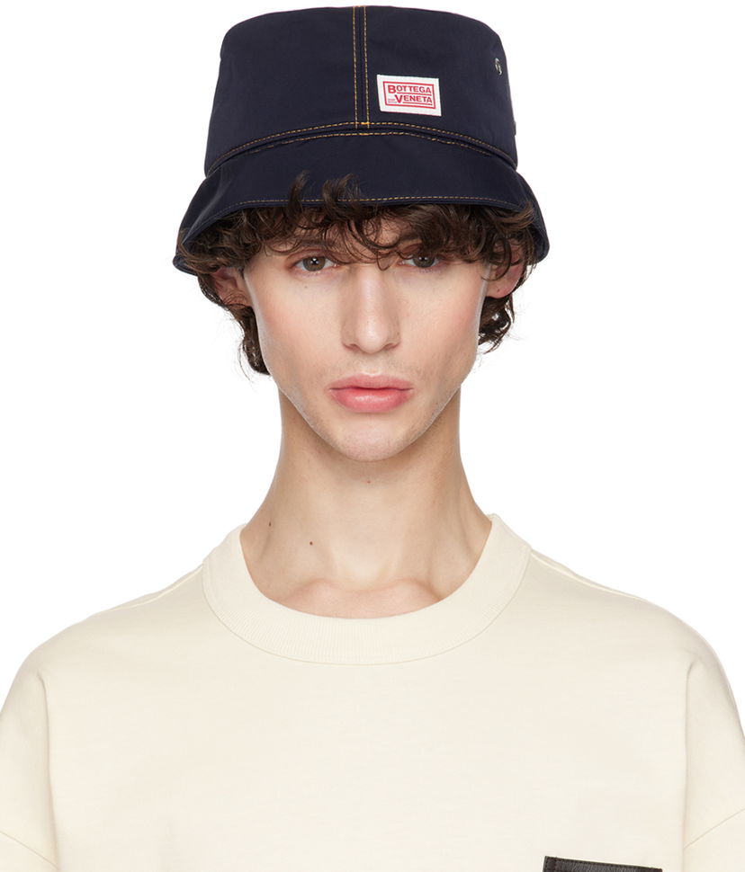 Šešir Bottega Veneta Navy Tech Nylon Bucket Hat Tamnoplava | 687343 VF4K0 4121