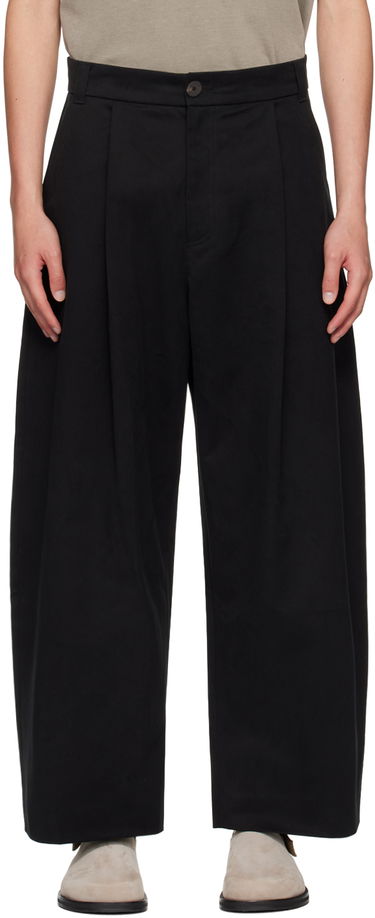 Hlače Studio Nicholson Studio Nicholson Pleated Trousers Crna | SORTE SNM - 351 -, 0
