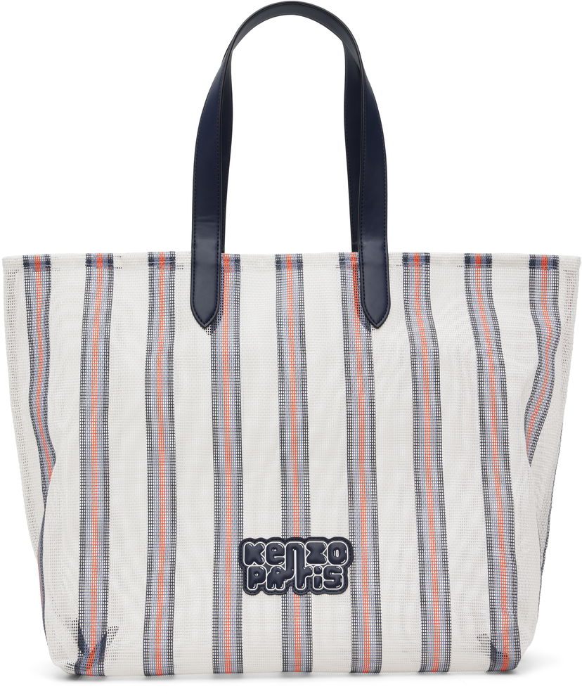 Tote bag KENZO Kenzo 'KENZO Coast Lines' Large Tote Bag Bijela | FF68SA411FS1