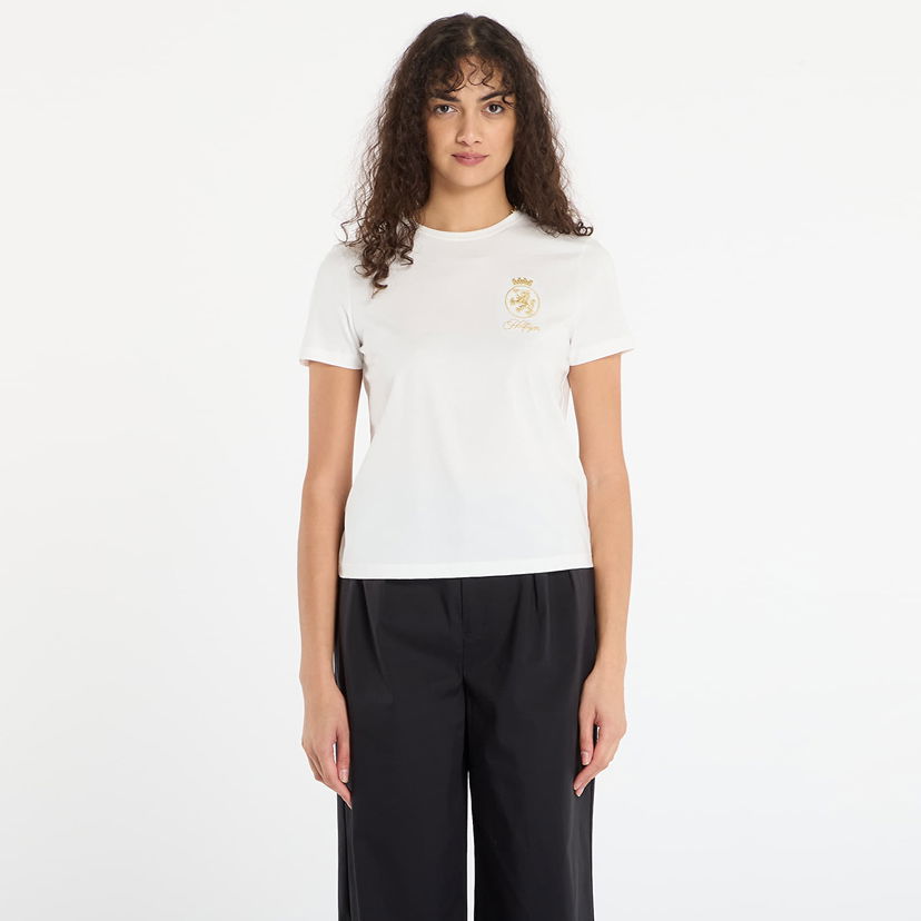 Majica kratkih rukava Tommy Hilfiger Gold Crest Regular Short Sleeve T-Shirt Bijela | WW0WW46153-YBL