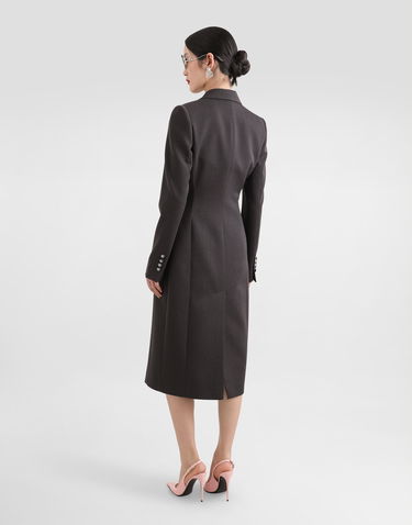 Kaputi Dolce & Gabbana Dolce & Gabbana Double-breasted Wool Coat with DG Buttons Siva | F0W2CTFU287S8290, 2