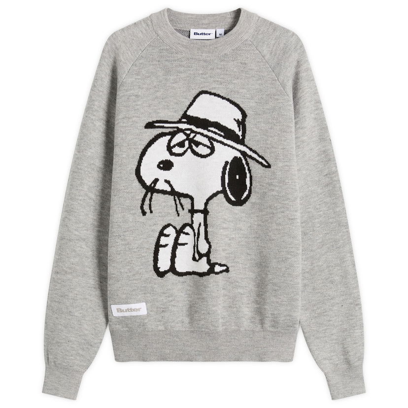 Džemper Butter Goods Peanuts Spike Knit Sweater Siva | BGBP240701-ASH