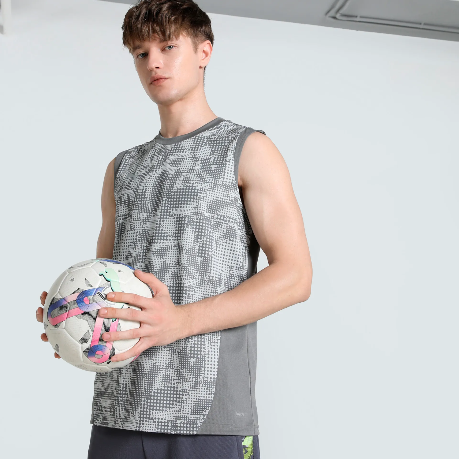 Majica bez rukava Puma Puma TeamCUP Training Jersey Siva | 659168-13, 1