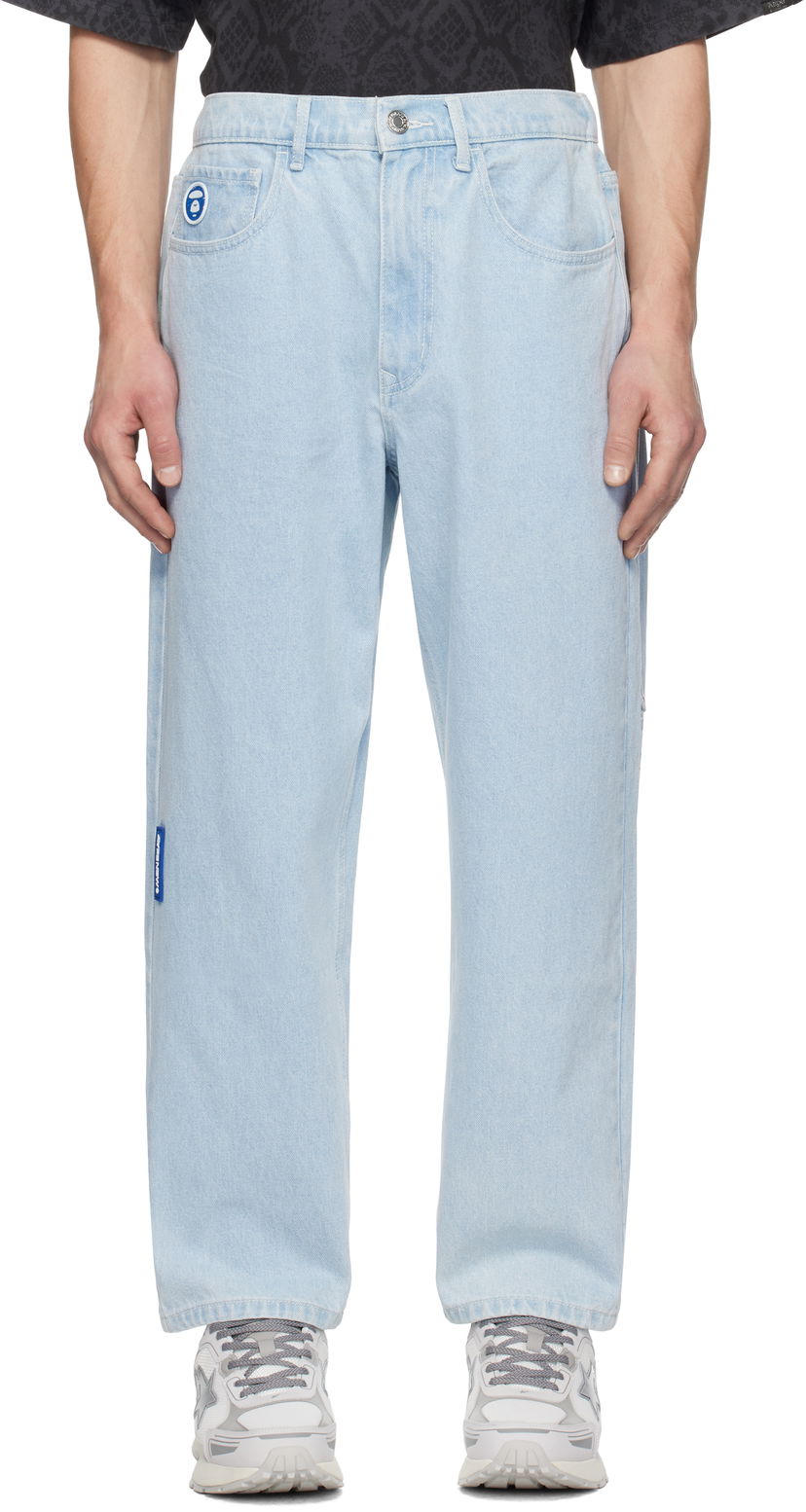 Jeans AAPE by A Bathing Ape AAPE by A Bathing Ape 'AAPE NOW' Jeans Plava | AAPJNMB623XANBLL