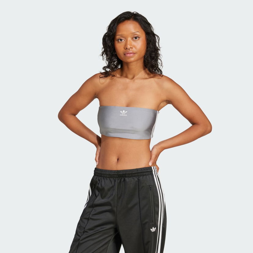 Grudnjak adidas Performance 3-Stripes Tube Top Siva | JD3385