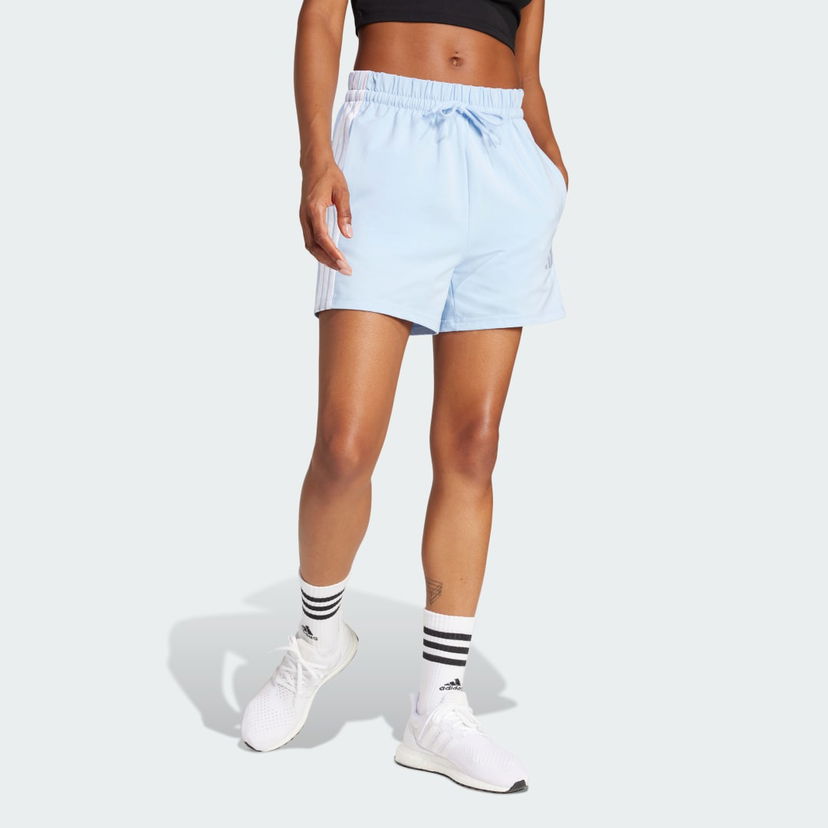 Kratke hlače adidas Performance Cotton Shorts With Side Stripes Plava | JD0911