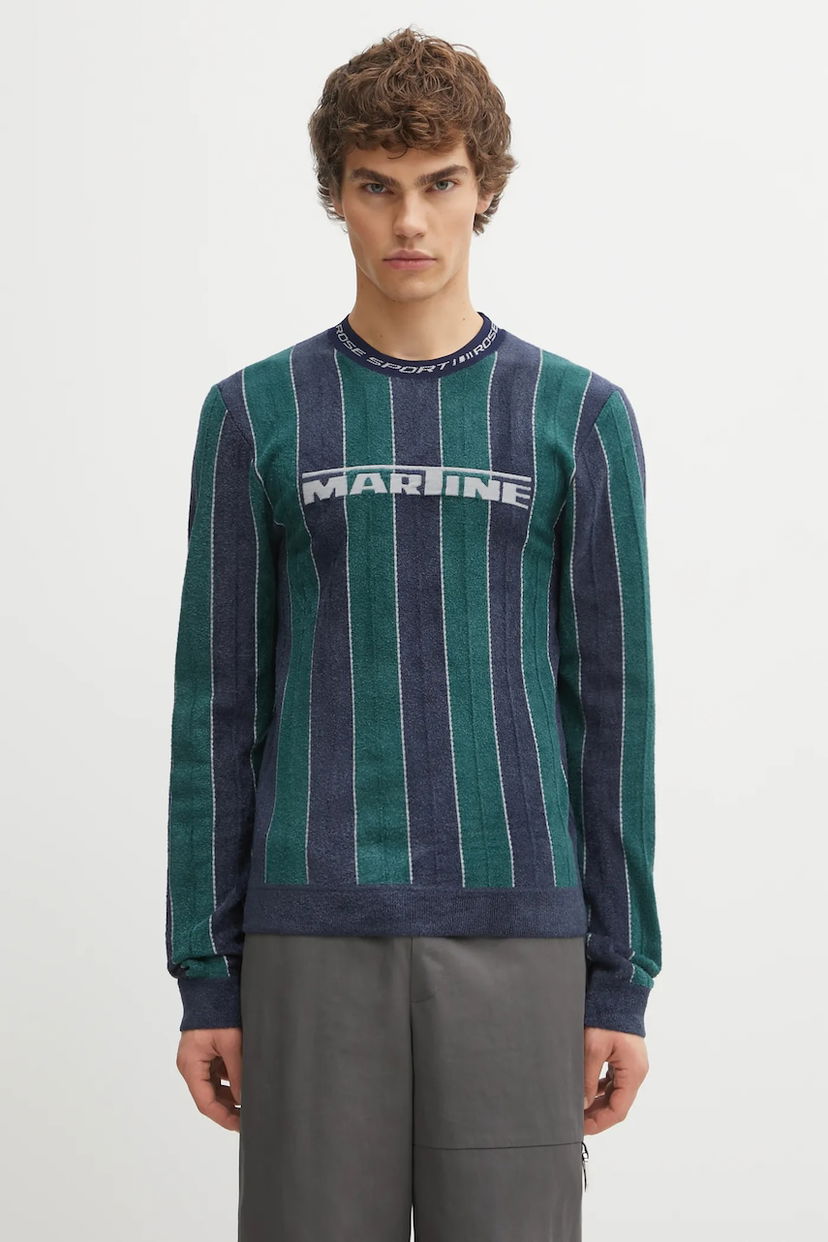 Majica kratkih rukava Martine Rose Martine Rose Sporty Logo Crew Neck Long-Sleeved Striped T-Shirt Višebojno | 982YA20407