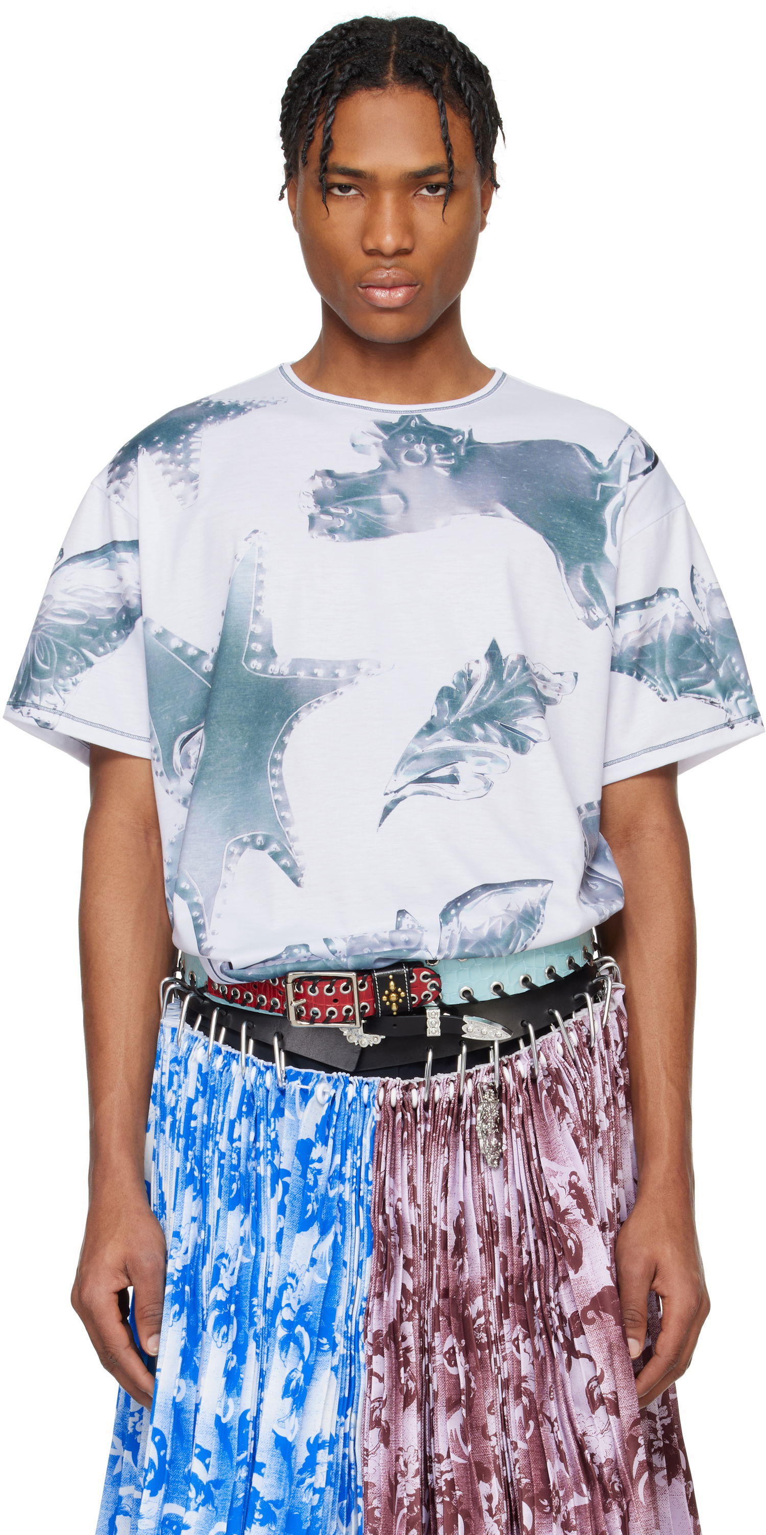 Majica kratkih rukava Chopova Lowena Chopova Lowena Zoom Spur Oversized Graphic T-Shirt Bijela | 2303, 0