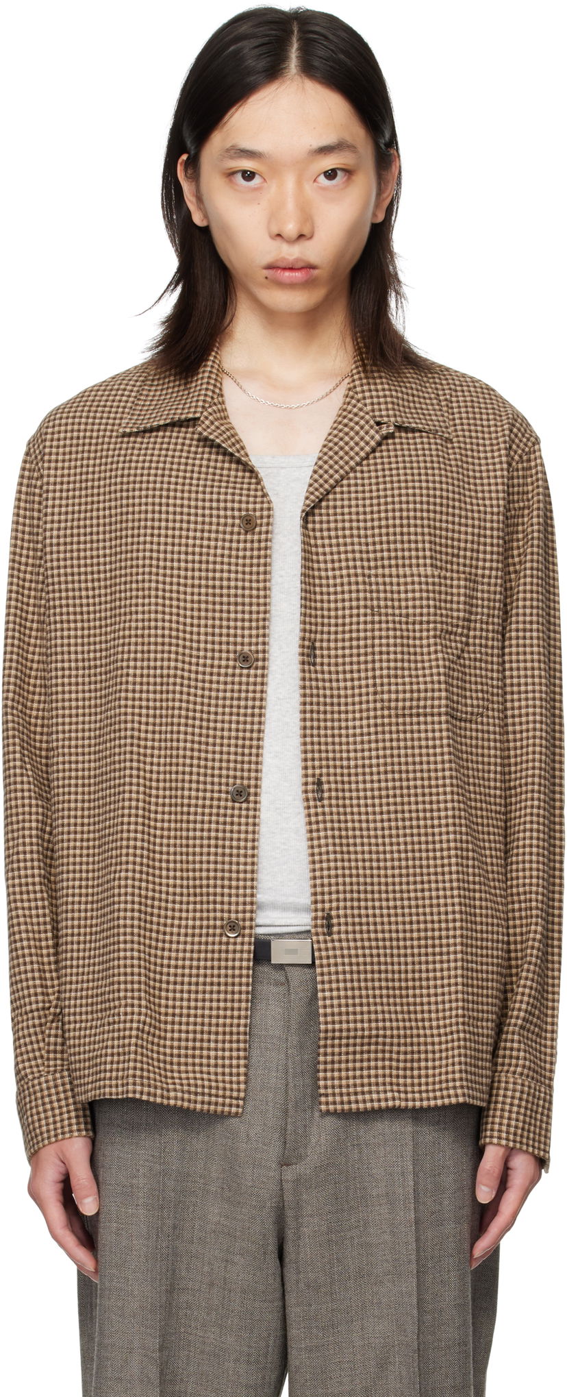 Košulja OUR LEGACY OUR LEGACY Heusen Check Shirt Smeđa | M4252HE
