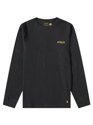 Majica kratkih rukava Polo by Ralph Lauren Long Sleeve Waffle Lounge Tee Crna | 714899615004