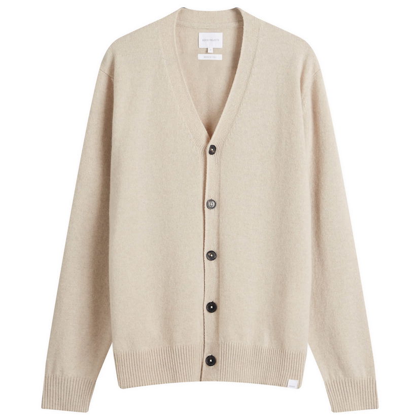 Džemper NORSE PROJECTS Lambswool Knit Cardigan Bež | N45-0624-2064
