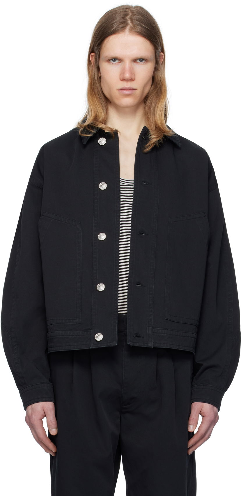 Jakna ISABEL MARANT Isabel Marant Forest Cropped Denim Jacket Crna | VE0277HA-C2G02H