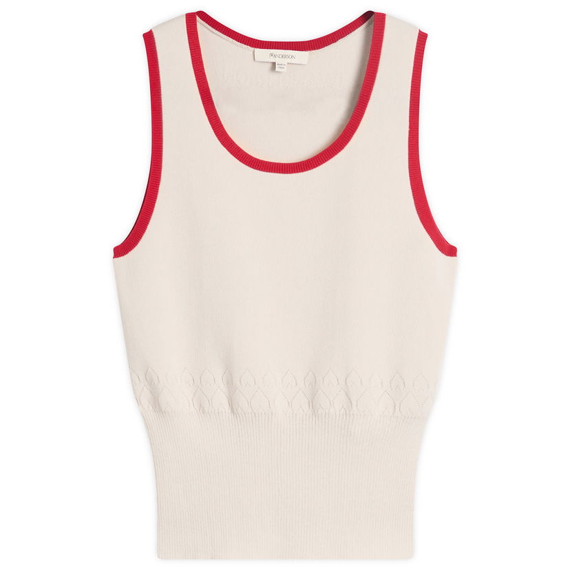 Majica bez rukava JW Anderson JW Anderson Contrast Trim Knit Vest Bež | KW1442-YN0432-241