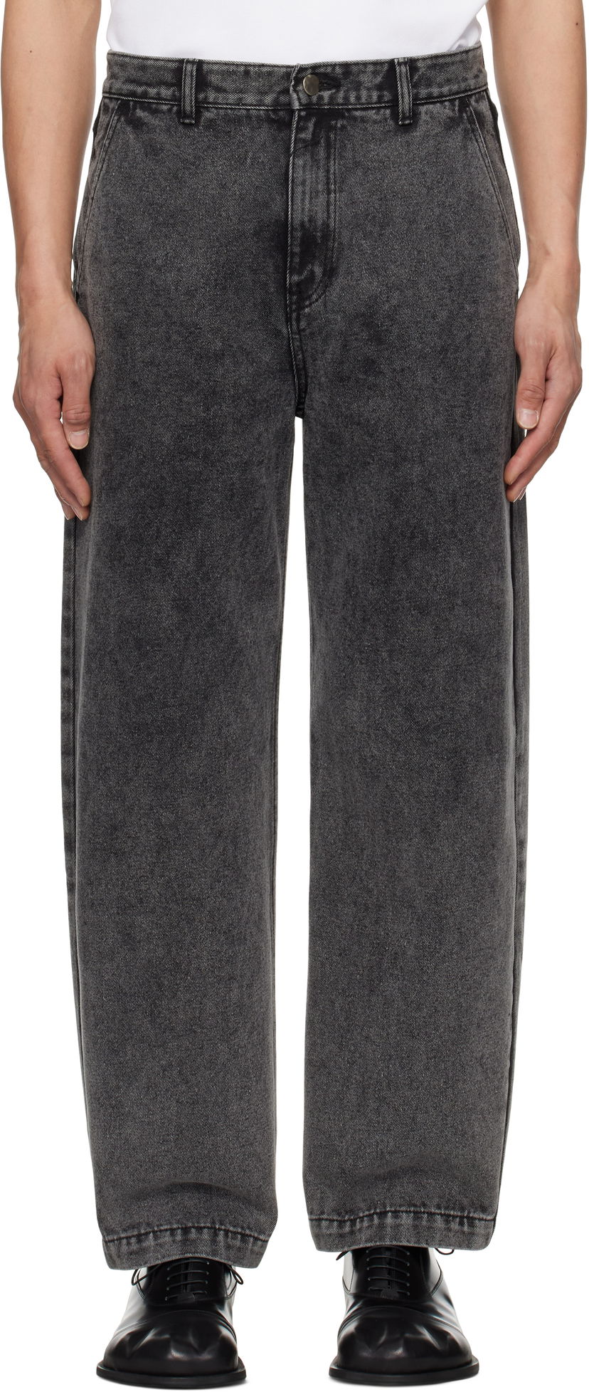 Jeans ADER ERROR ADER error Sig; TRS Tag 03 Wide-Leg Jeans Siva | BO42FYJE0103BK