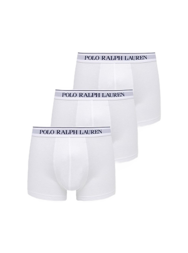 Bokserice Polo by Ralph Lauren Cotton Trunk - 3 Pack Bijela | 714835885001