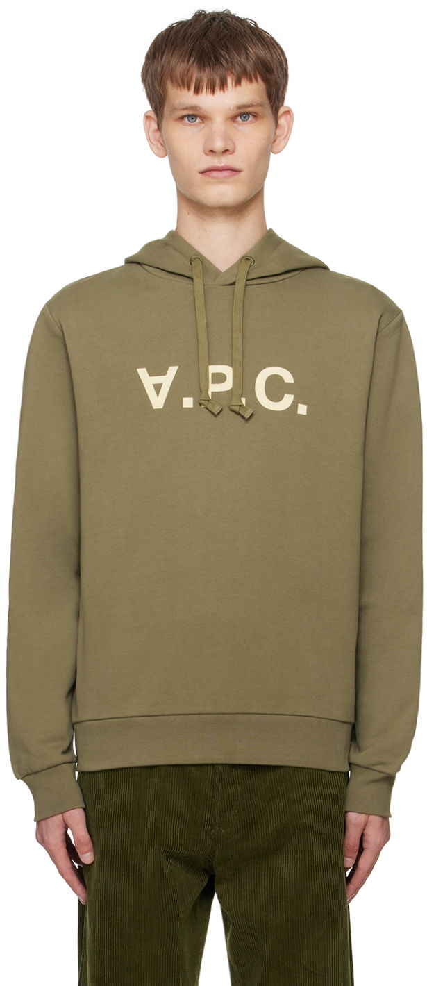 Dukserice A.P.C. Khaki Standard Grand 'V.P.C.' Hoodie Smeđa | COHBN-M27908