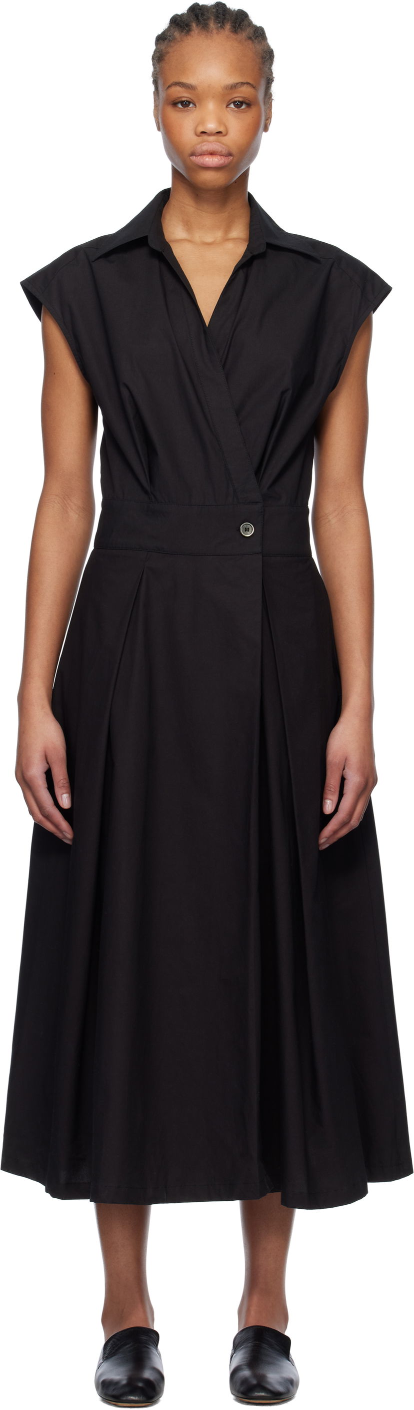 Haljina A.P.C. A.P.C. Athena Midi Dress Crna | COEVD-F35149
