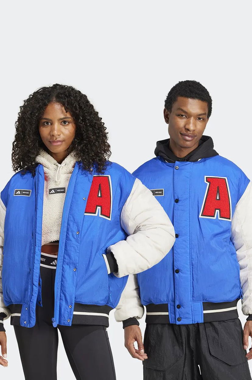 Bomber jakna adidas Originals adidas x Moon Boot Varsity Jacket Plava | IY8048
