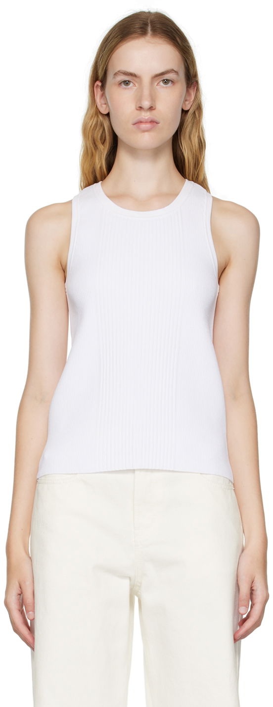 Majica bez rukava We11done We11done Racer Back Tank Top Bijela | WD-KT3-22-603-W-WH