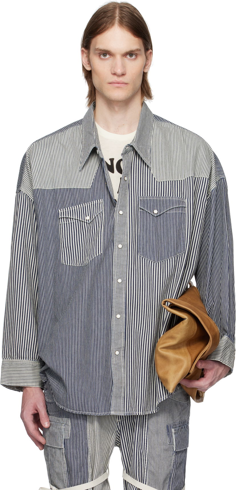 Košulja R13 R13 Oversized Cowboy Shirt Plava | R13MD028-D212A