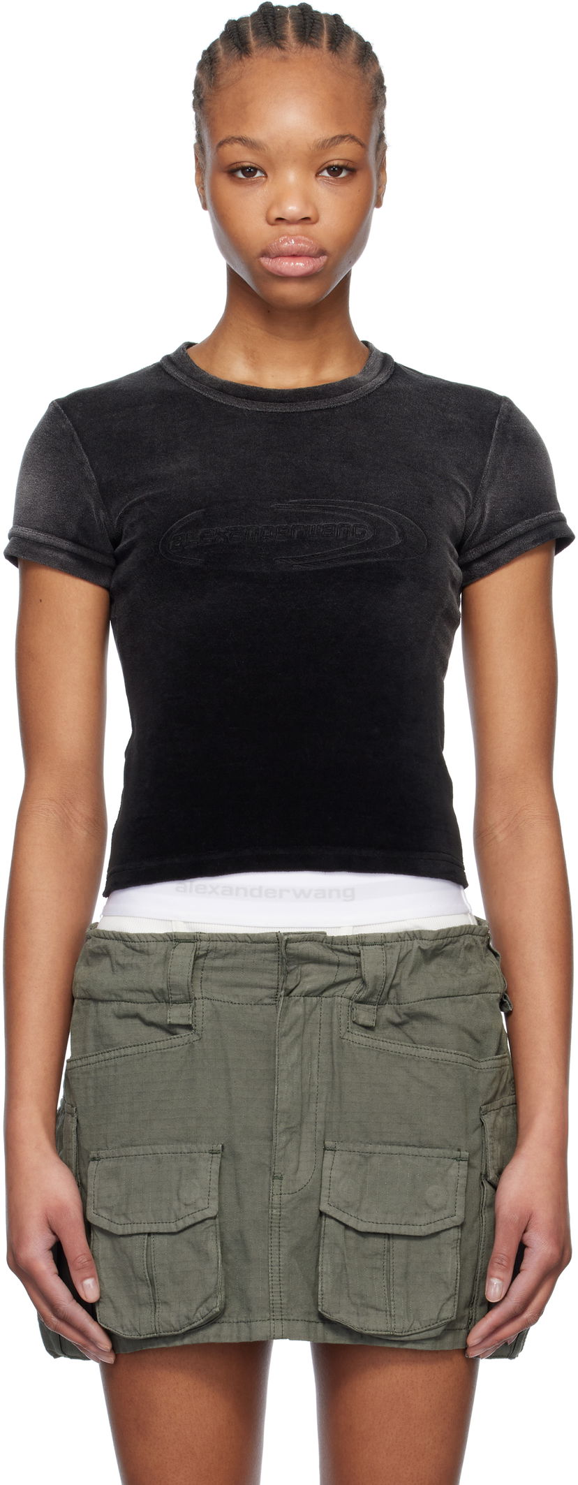 Suknja Alexander Wang Alexander Wang.t Faded Baby Tee Zelena | 4CC1251563